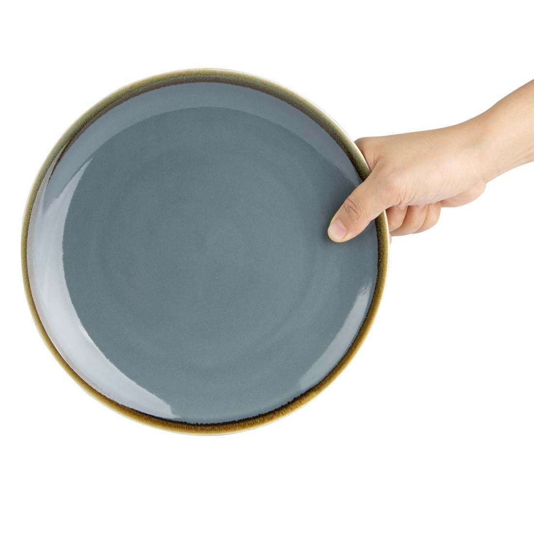 Olympia Kiln Round Coupe Plates Ocean 230mm (6 Pack)