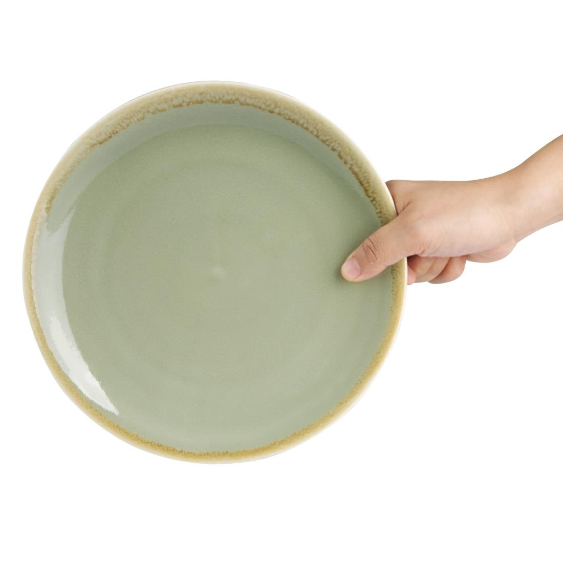 Olympia Kiln Round Coupe Plates Moss 230mm (6 Pack)