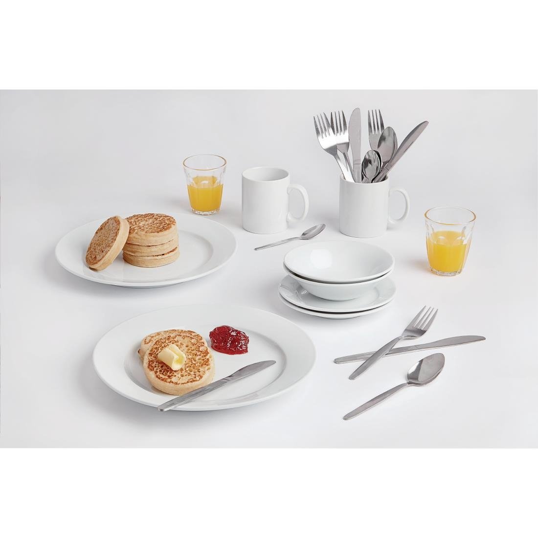 Olympia Athena Wide Rimmed Plates 280mm (6 Pack)