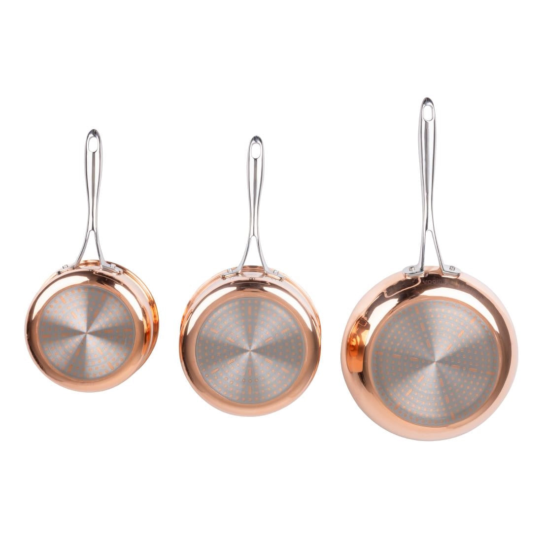 Vogue Cook Like A Pro 3-Piece Tri-Wall Copper Cookware Set
