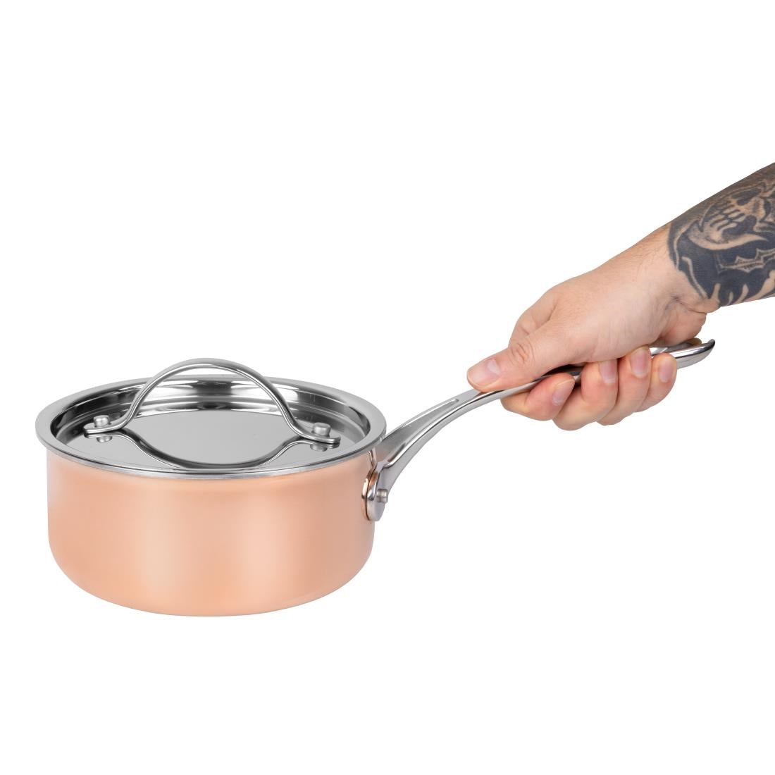 Vogue Cook Like A Pro 3-Piece Tri-Wall Copper Cookware Set