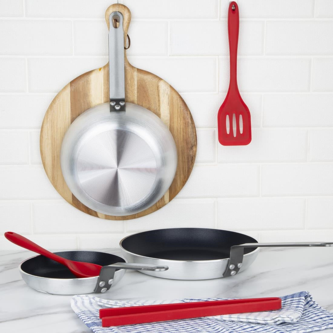 Vogue Cook Like A Pro 3-Piece Aluminium Non-Stick Frying Pan & Sauté Pan Set