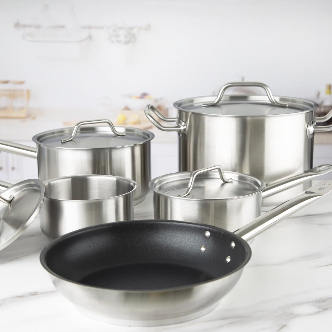 Vogue Cook Like A Pro 4-Piece Stainless Steel Cookware