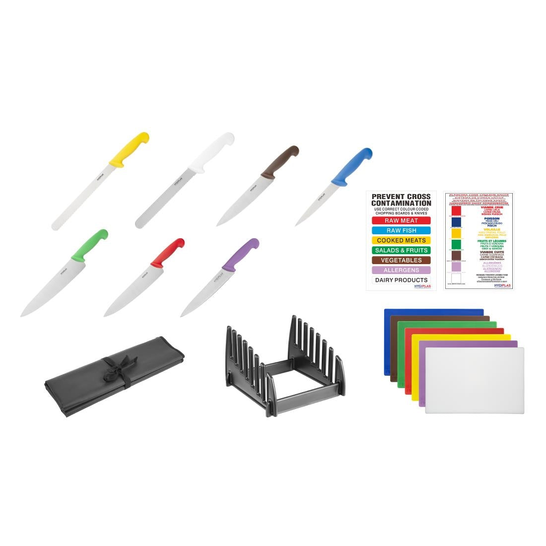 Hygiplas Colour-Coded 17-Piece Food Safety Starter Kit