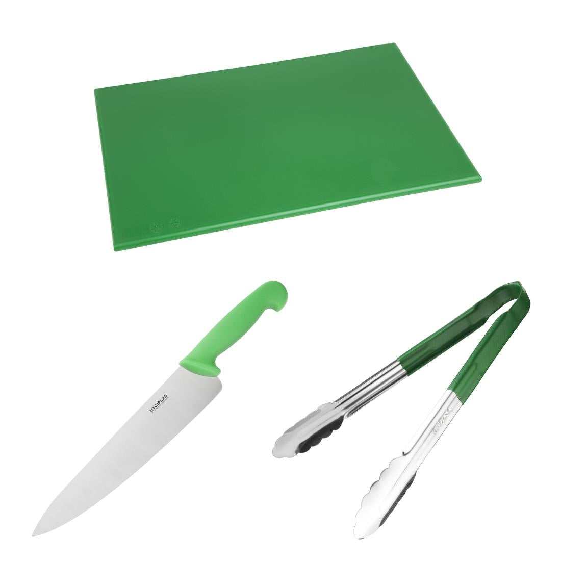 Hygiplas Colour-Coded 3-Piece Set Green