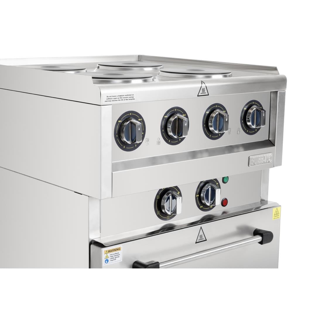 Buffalo 600 Series 4 Plate Electric Convection Oven Range