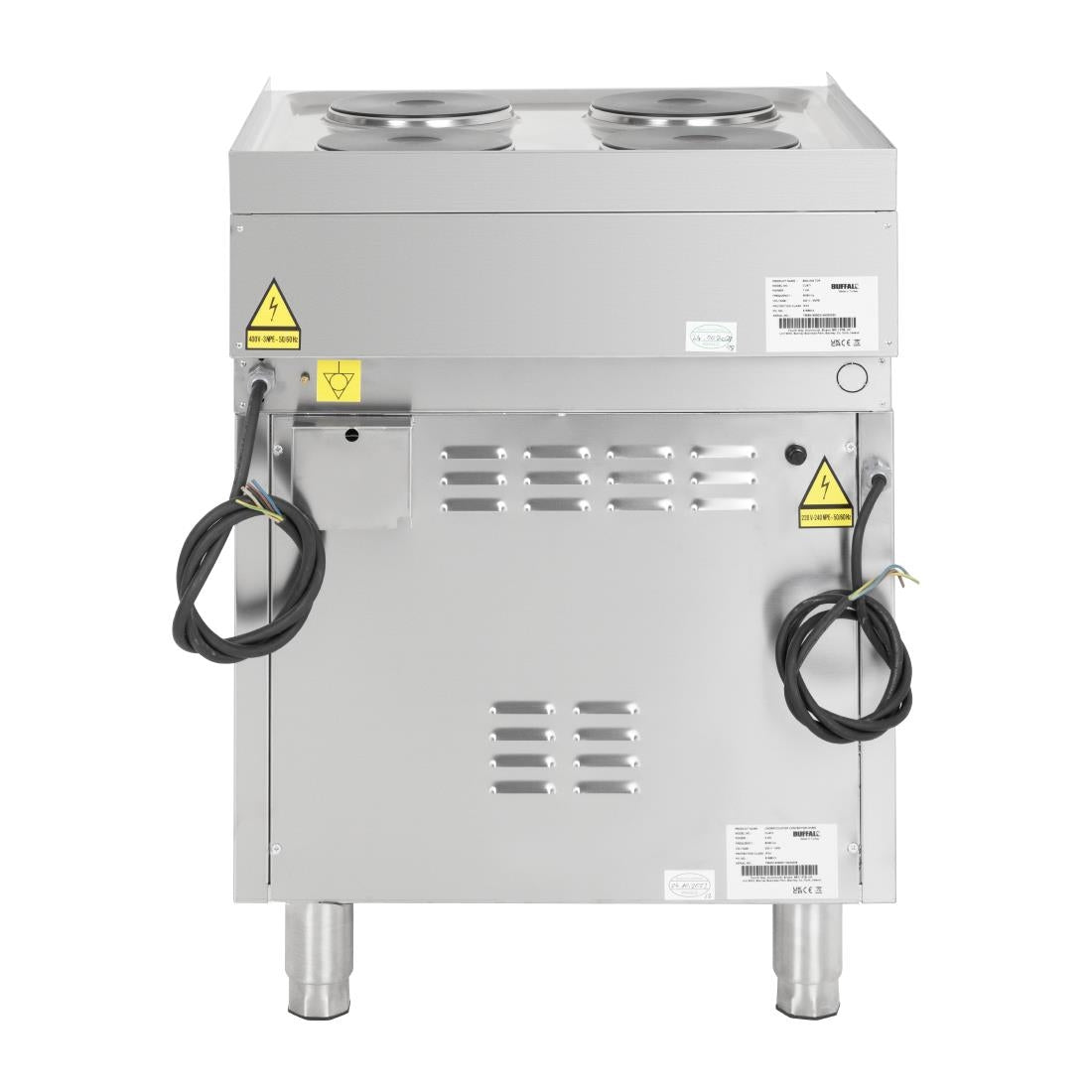 Buffalo 600 Series 4 Plate Electric Convection Oven Range