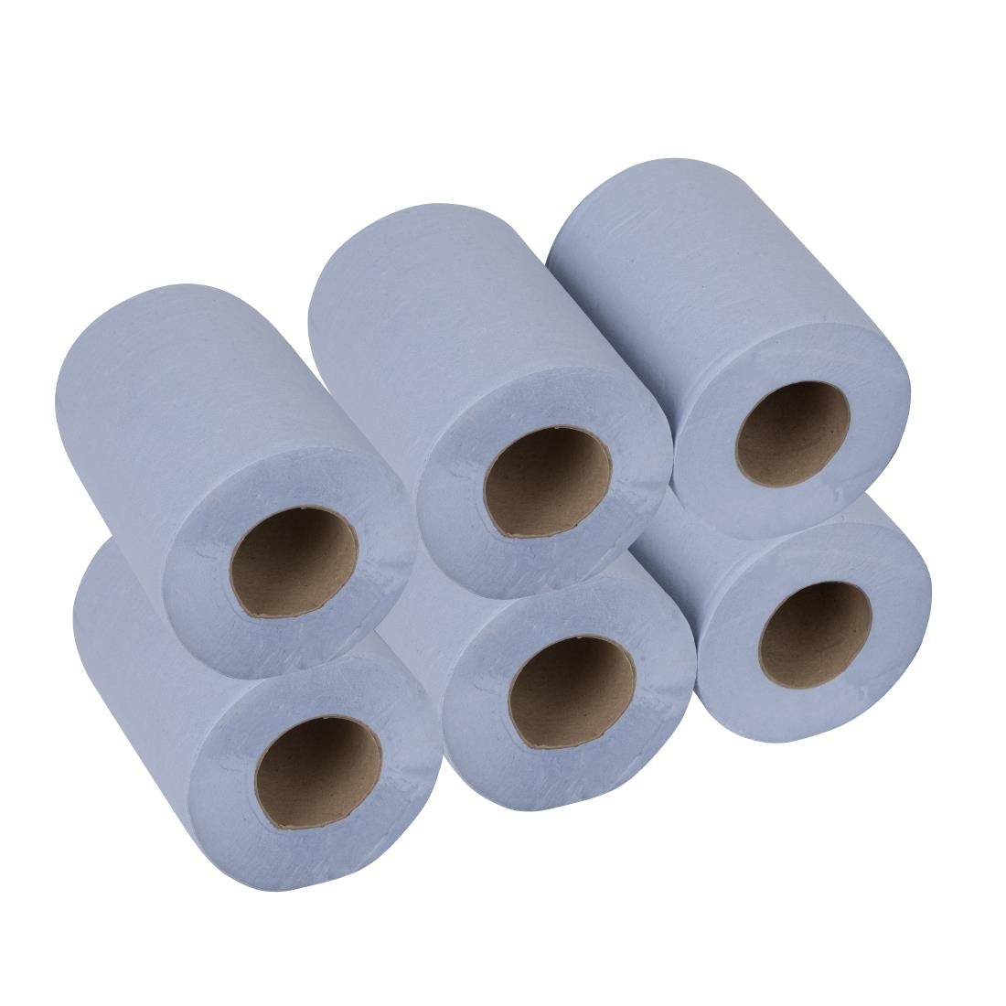 Nisbets Essentials Centrefeed Blue Rolls 2-Ply 320 Sheets (6 Pack)