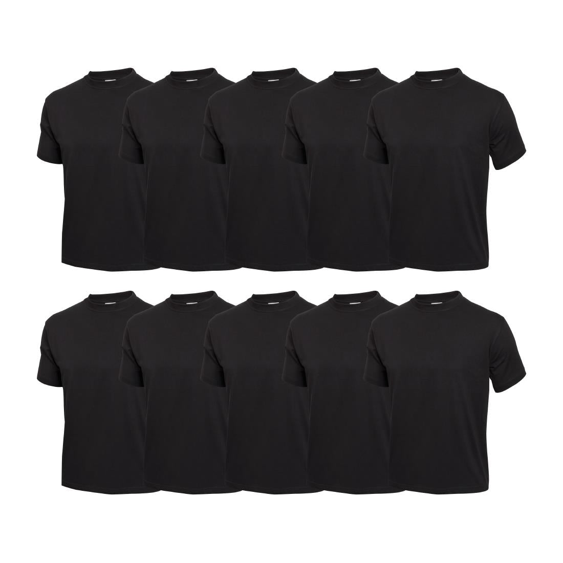 Nisbets Essentials T-Shirts Black Large (10 Pack)