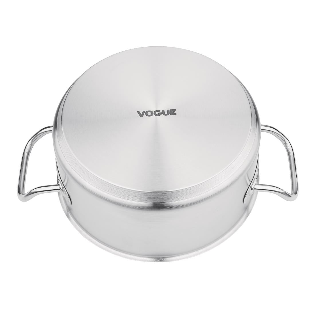 Vogue Stainless Steel Casserole Pan 24cm
