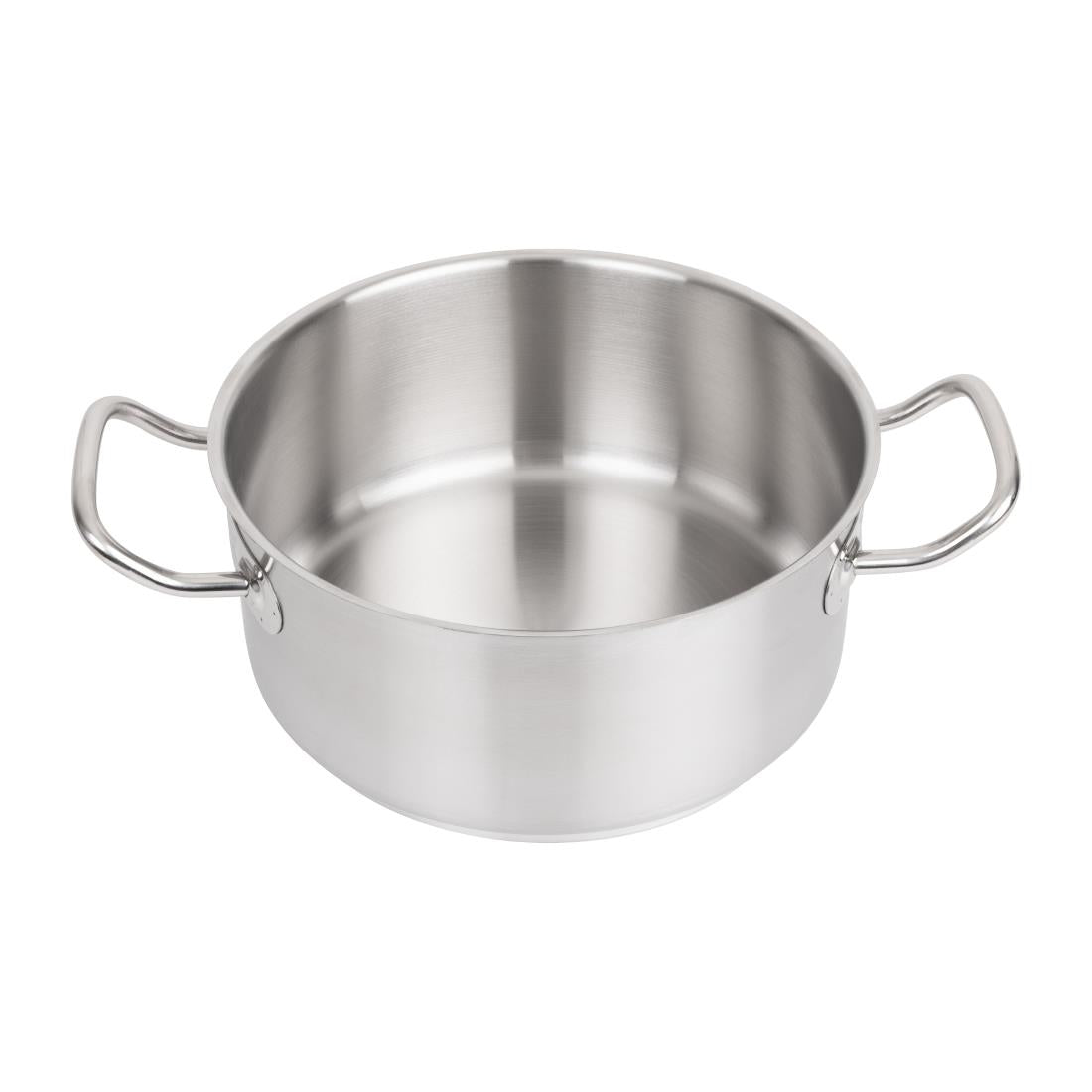 Vogue Stainless Steel Casserole Pan 24cm