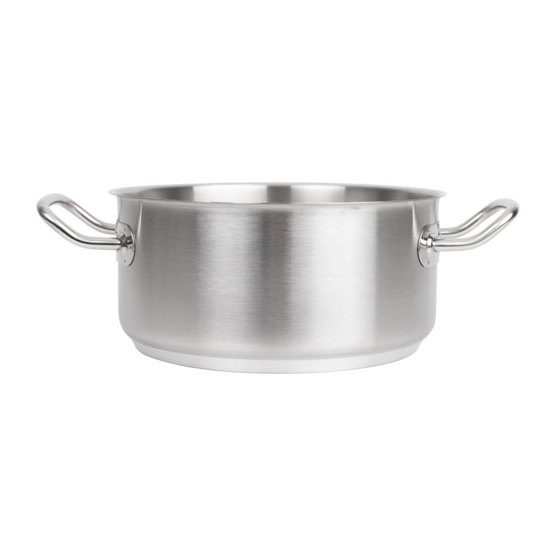 Vogue Stainless Steel Casserole Pan 24cm