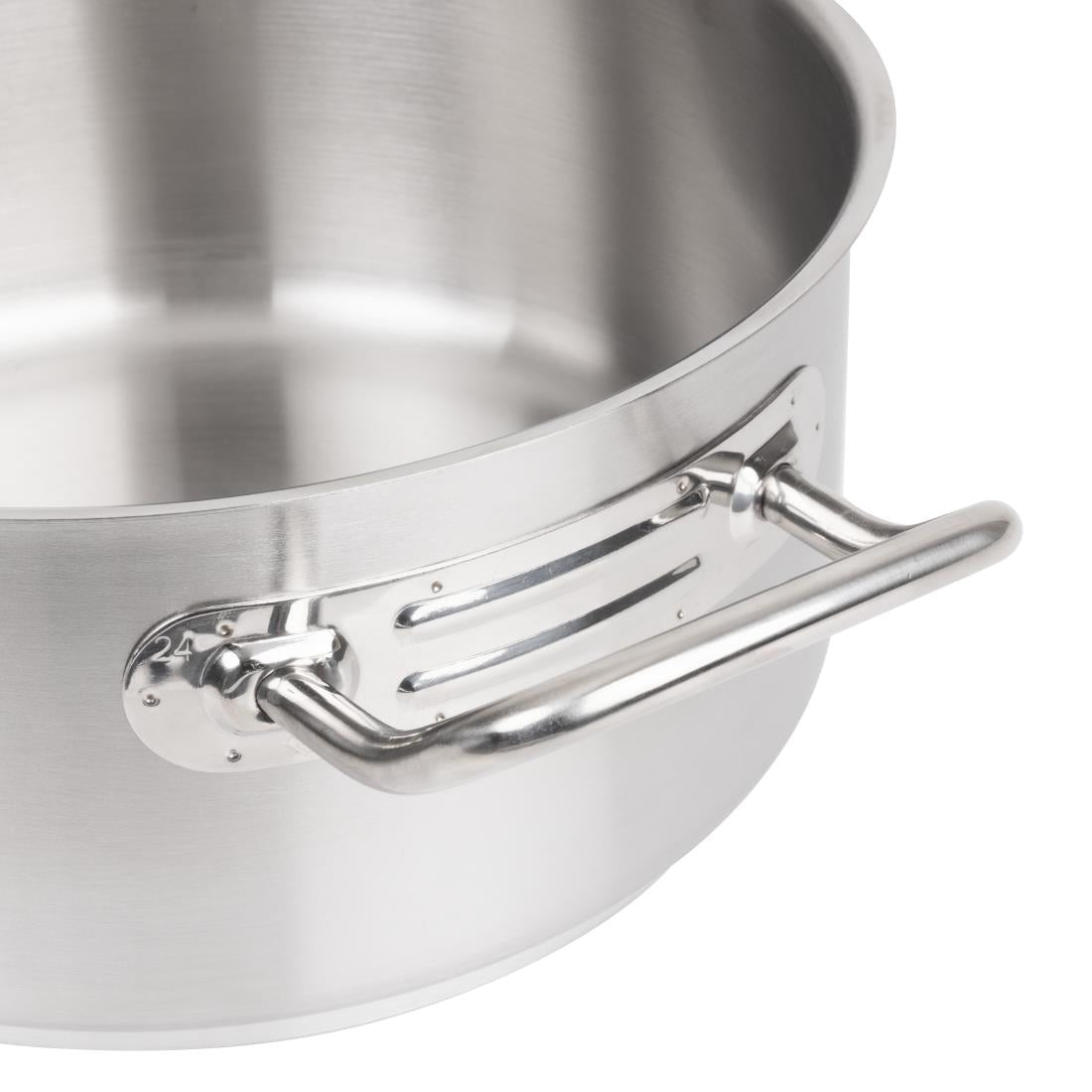 Vogue Stainless Steel Casserole Pan 24cm