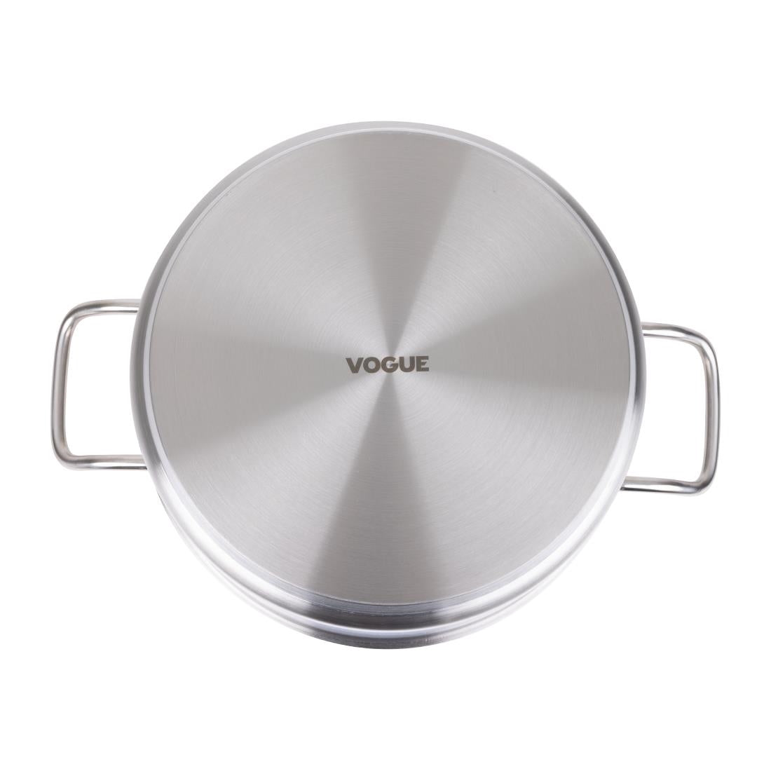 Vogue Stainless Steel Casserole Pan 28cm