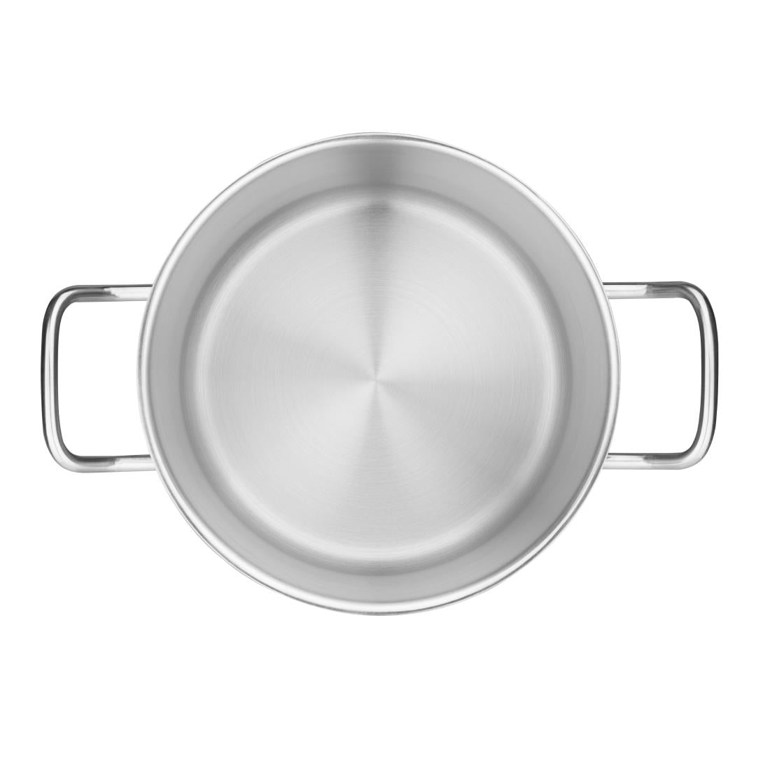Vogue Stainless Steel Deep Stock Pot 24cm