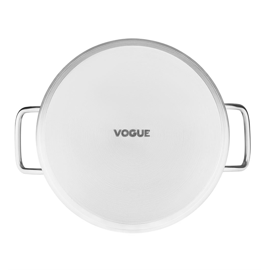 Vogue Stainless Steel Deep Stock Pot 24cm