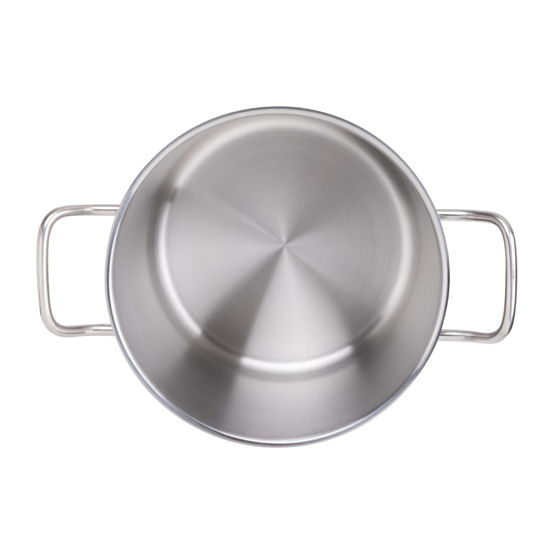 Vogue Stainless Steel Deep Stock Pot 24cm