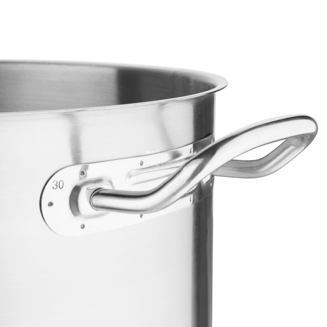 Vogue Stainless Steel Deep Stock Pot 30cm