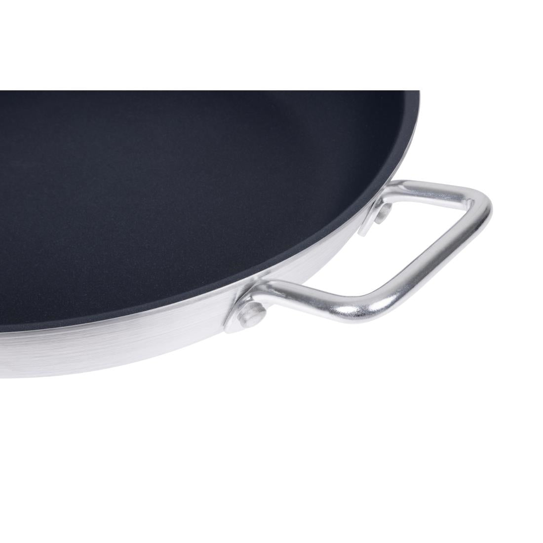 Vogue Aluminium Non-stick Teflon Platinum Plus Paella Pan 35cm