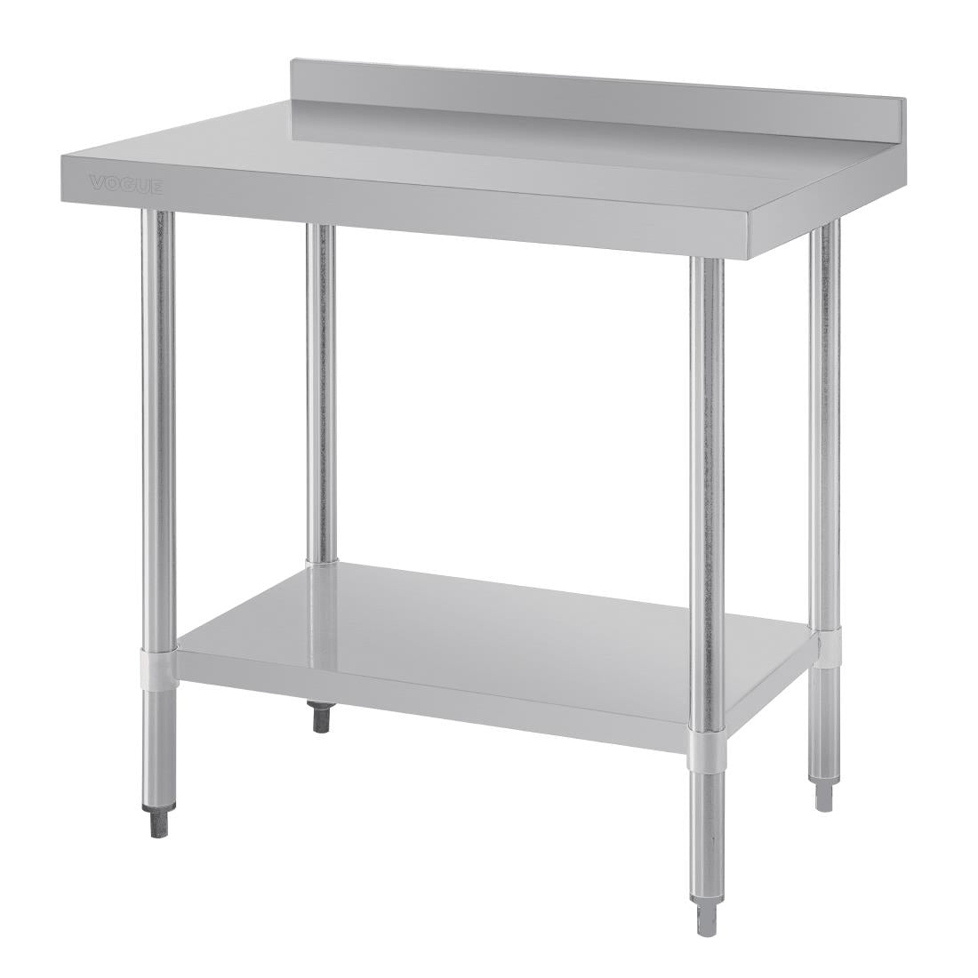 Vogue Stainless Steel Prep Table with Upstand 900mm