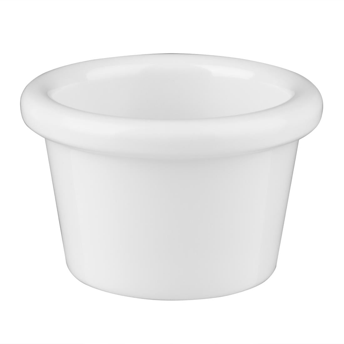 Olympia Kristallon Melamine Plain Ramekins White 63mm (12 Pack)