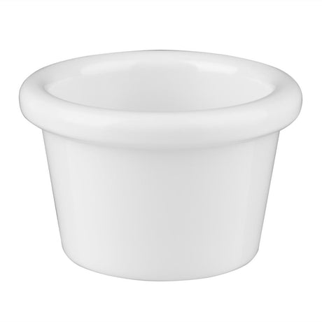 Olympia Kristallon Melamine Plain Ramekins White 63mm (12 Pack)