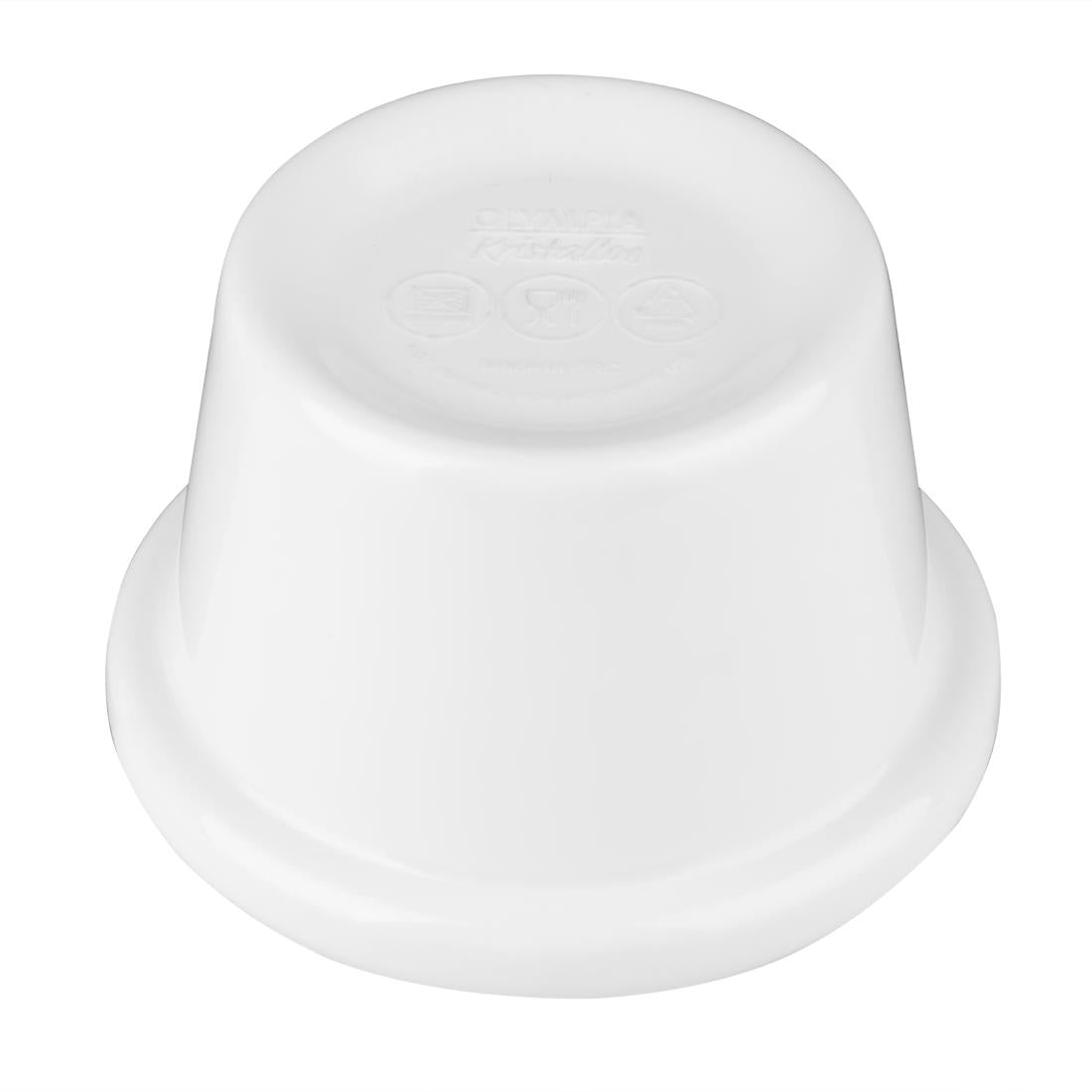 Olympia Kristallon Melamine Plain Ramekins White 63mm (12 Pack)