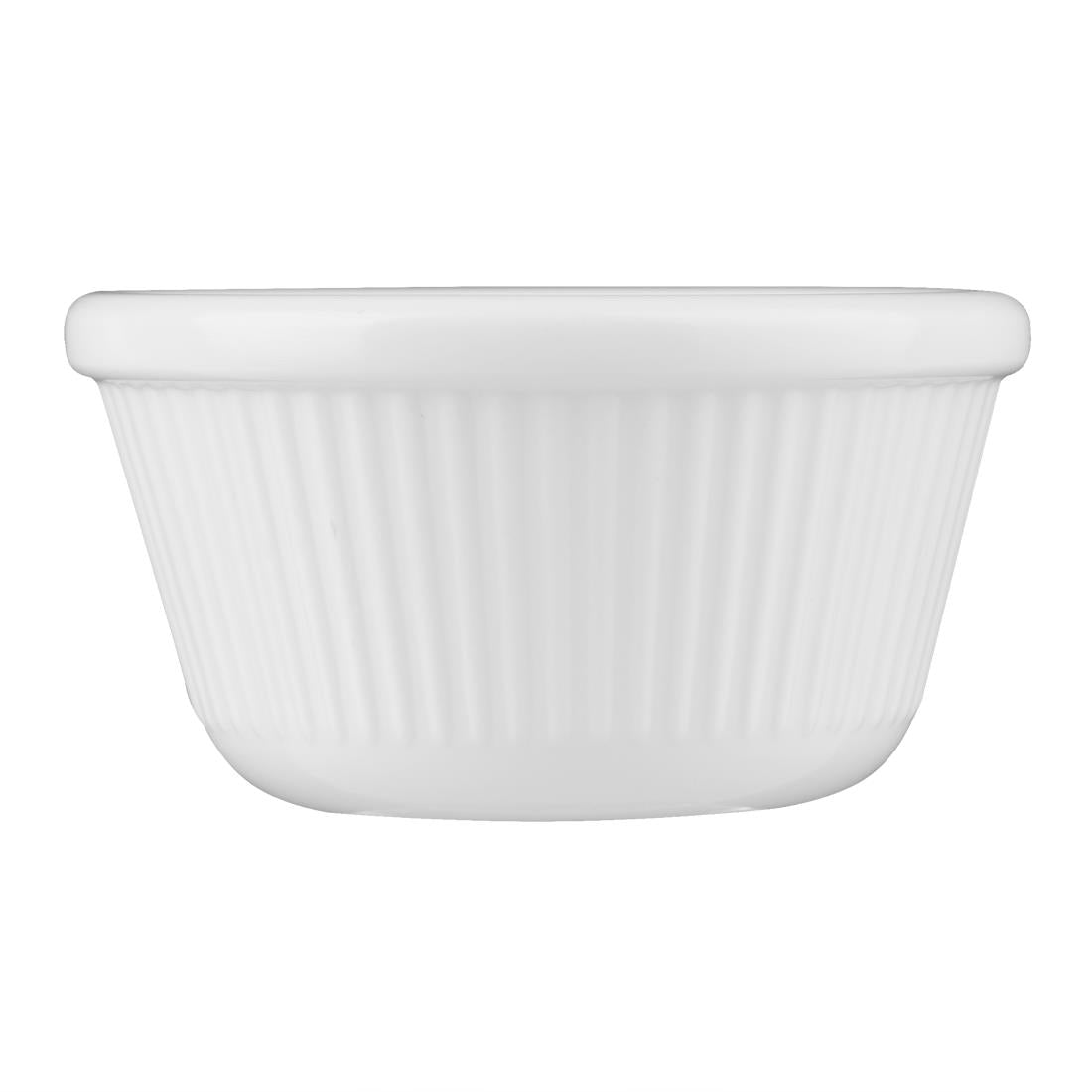 Olympia Kristallon Melamine Fluted Ramekins White 76mm (12 Pack)