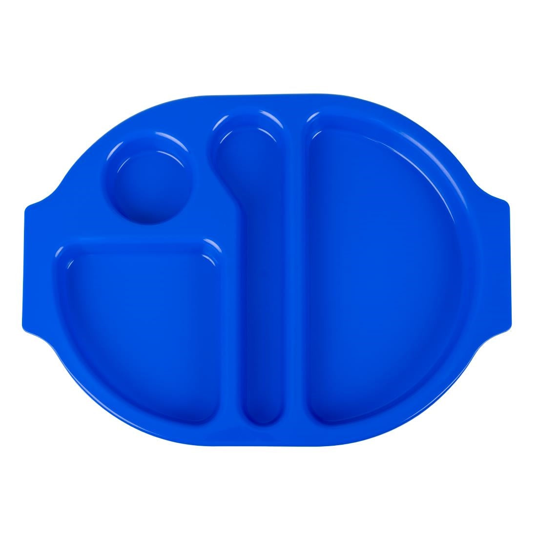 Olympia Kristallon PP Oval Compartment Food Tray Blue 375mm