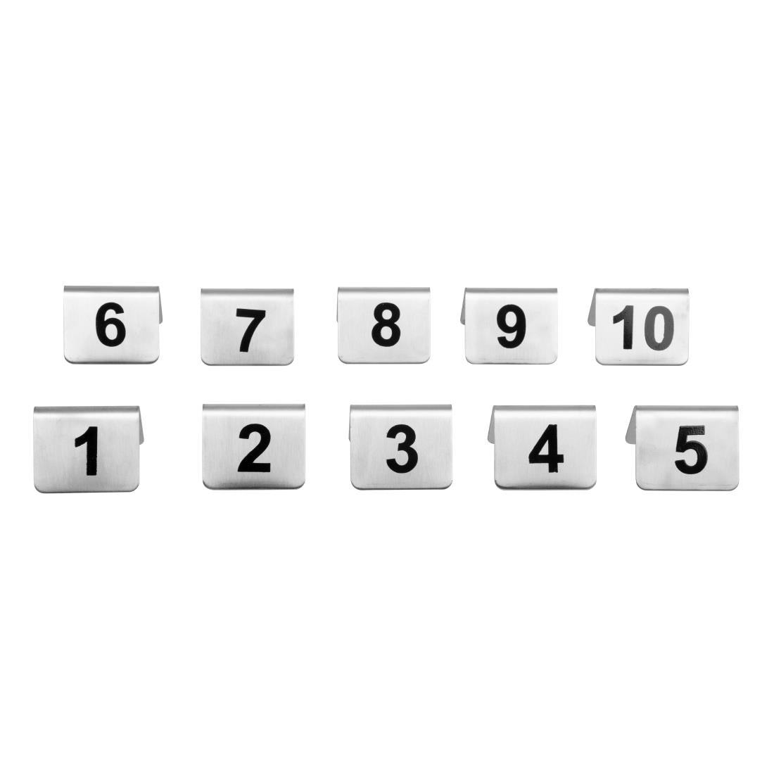 Olympia Stainless Steel Table Numbers 1-10 (10 Pack)