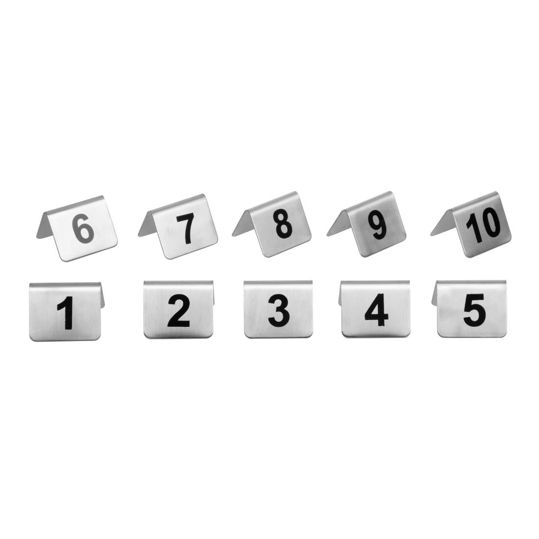 Olympia Stainless Steel Table Numbers 1-10 (10 Pack)