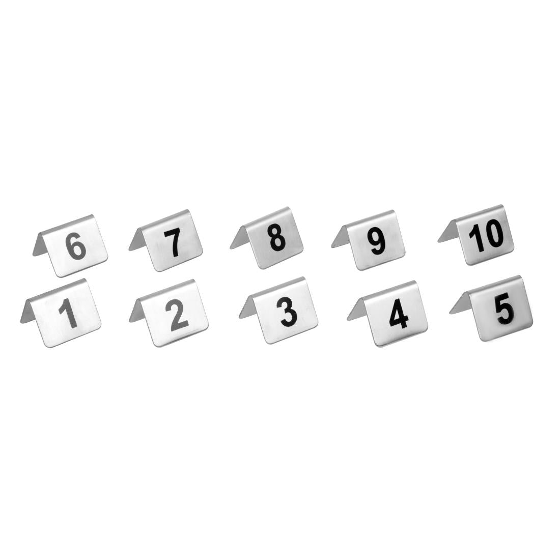 Olympia Stainless Steel Table Numbers 1-10 (10 Pack)