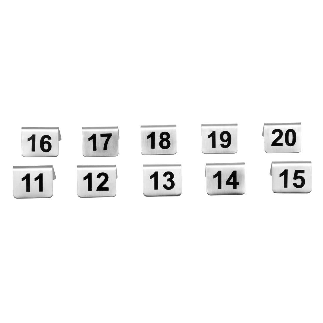 Olympia Stainless Steel Table Numbers 11-20 (10 Pack)