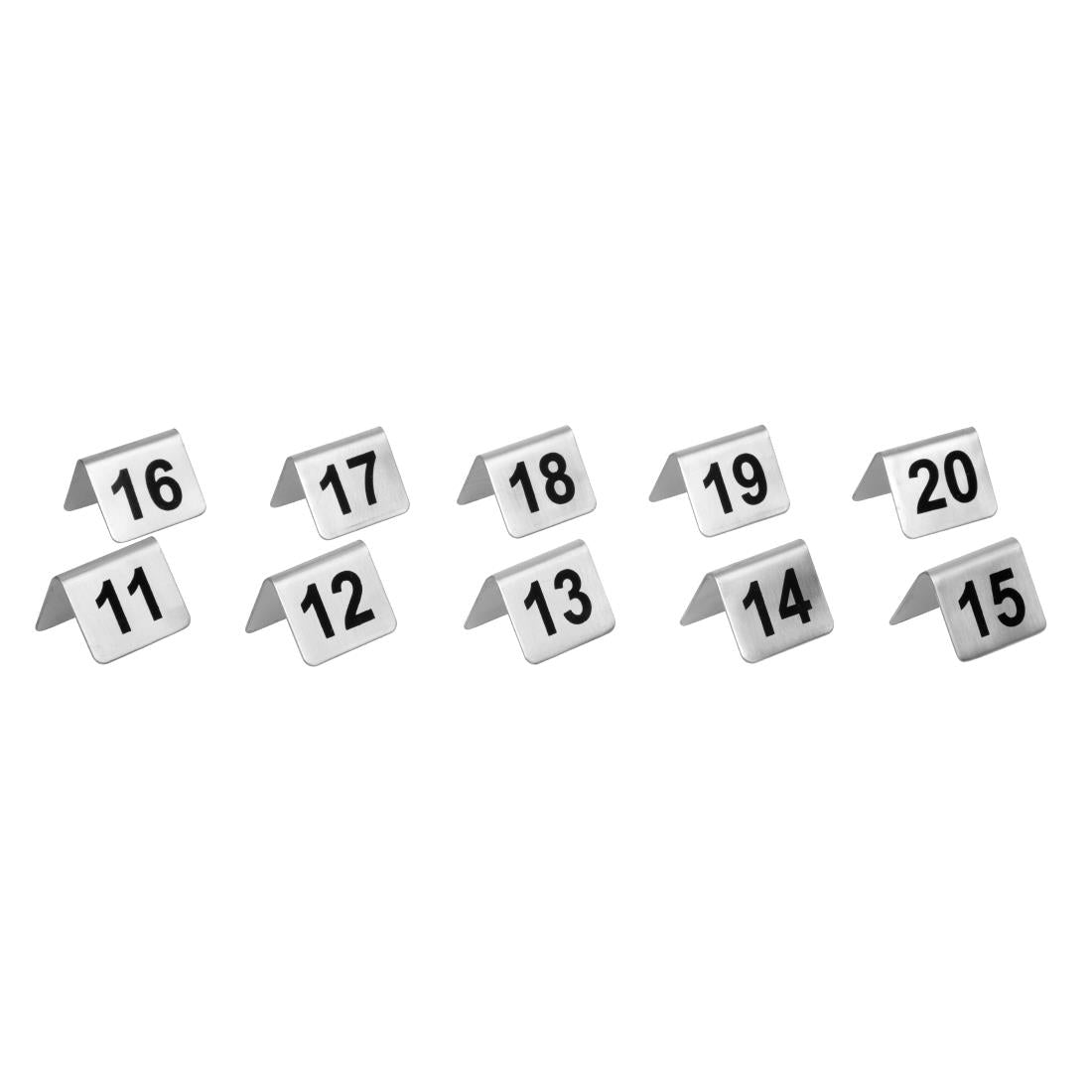 Olympia Stainless Steel Table Numbers 11-20 (10 Pack)
