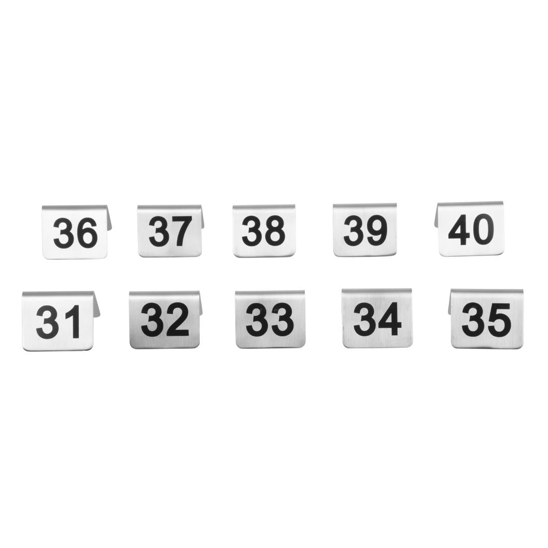 Olympia Stainless Steel Table Numbers 31-40 (10 Pack)