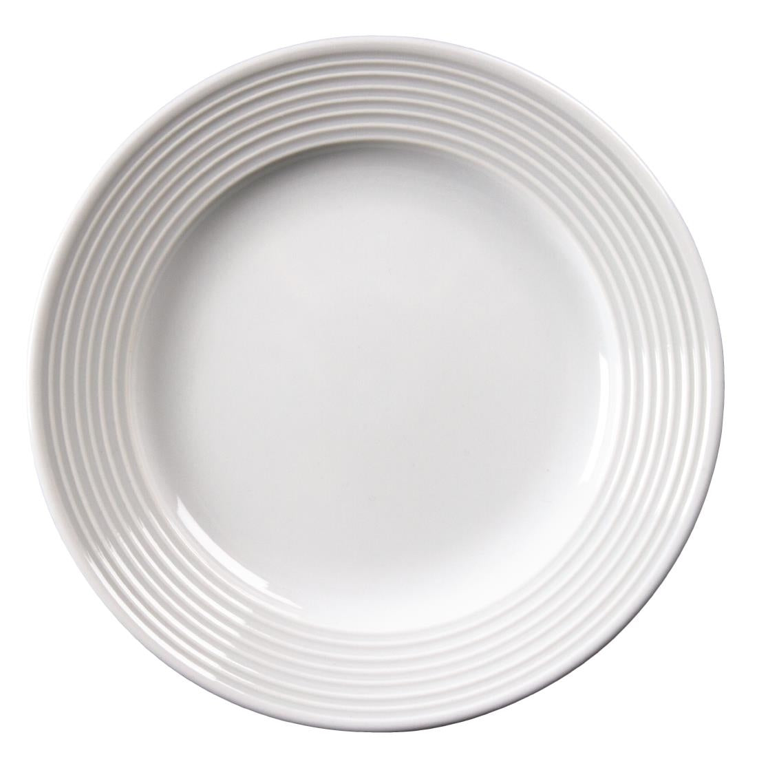Olympia Linear Wide Rimmed Plates 165mm (12 Pack)