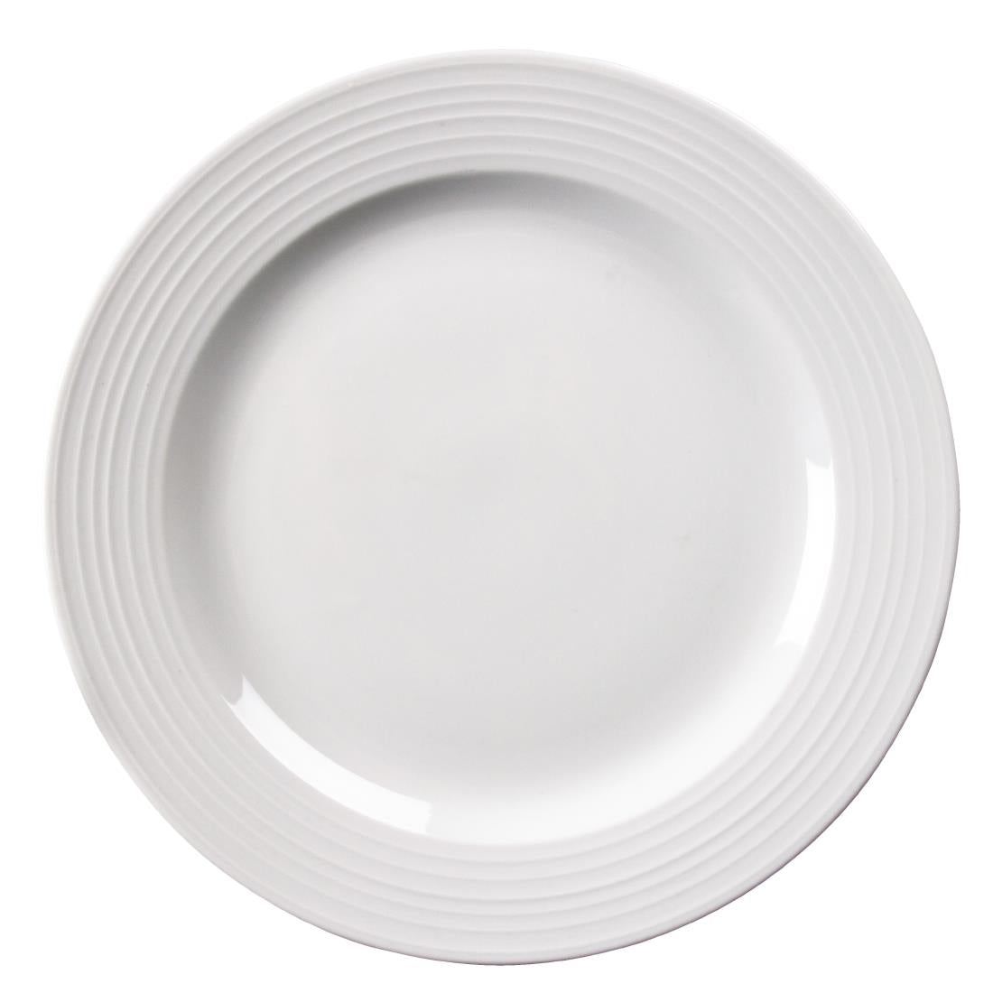 Olympia Linear Wide Rimmed Plates 310mm (6 Pack)