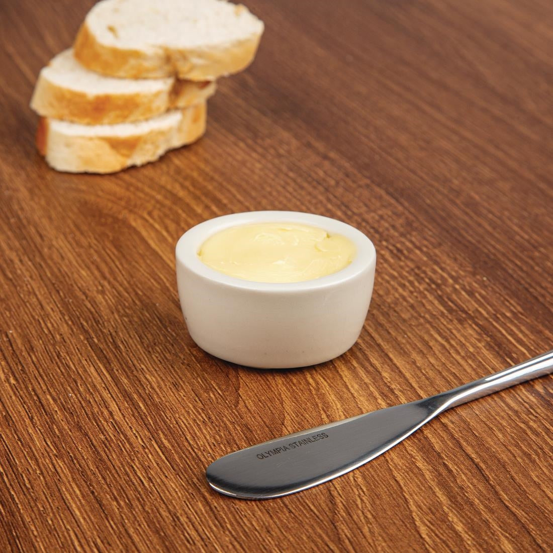 Olympia Ivory Butter Dishes 56mm (12 Pack)