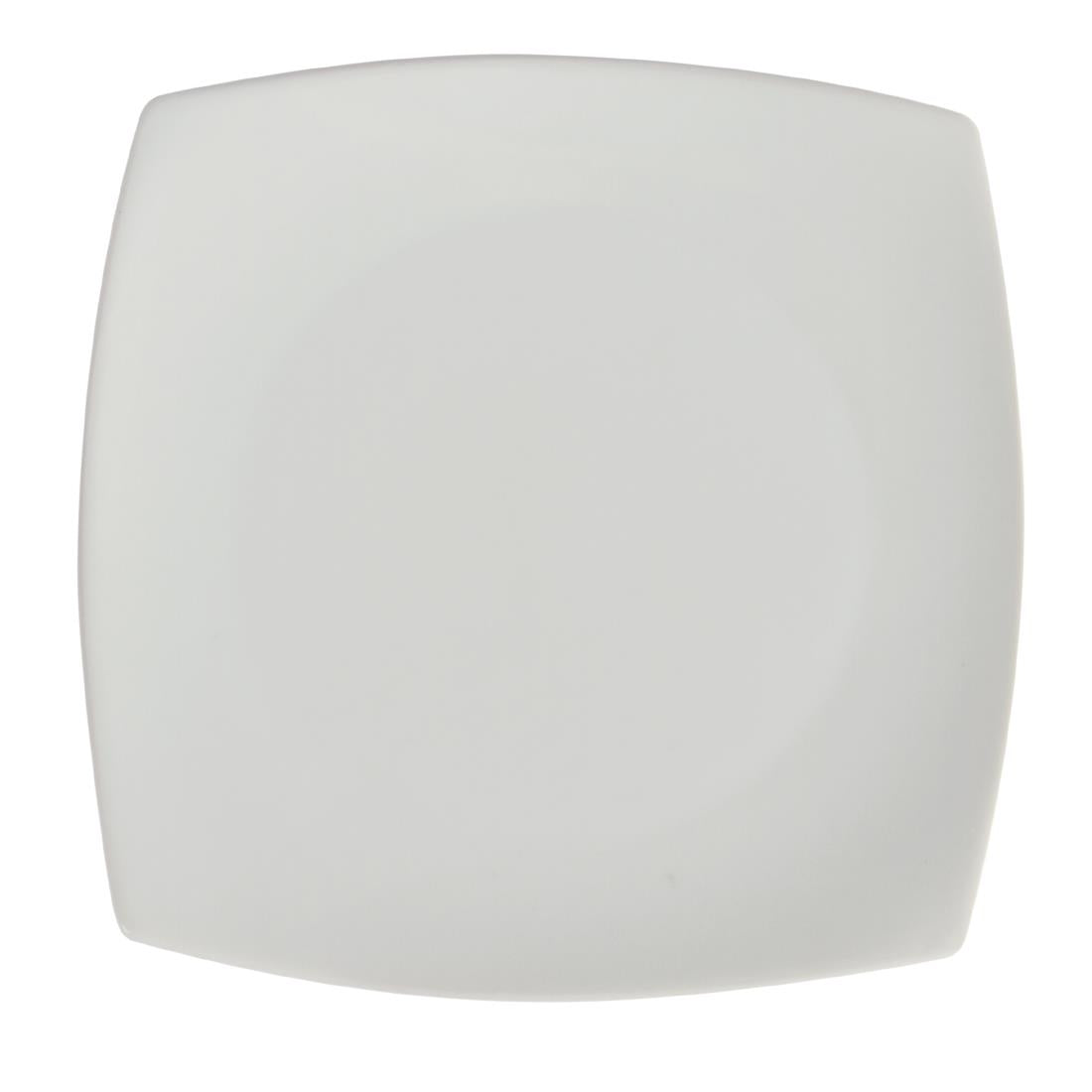Olympia Whiteware Rounded Square Plates 185mm (12 Pack)