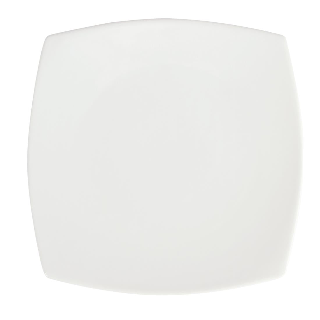 Olympia Whiteware Rounded Square Plates 305mm (6 Pack)