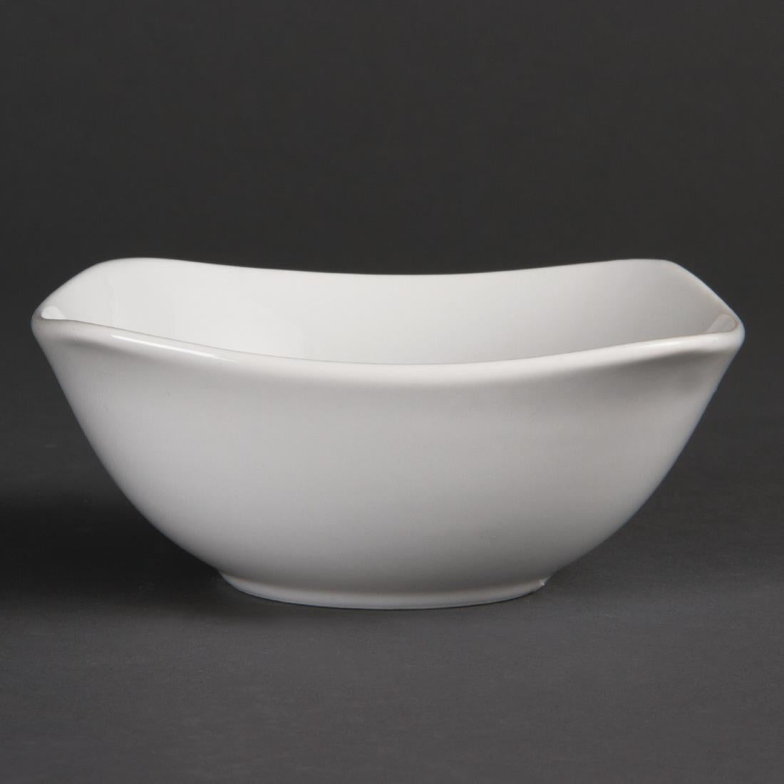Olympia Whiteware Rounded Square Bowls 140mm (12 Pack)