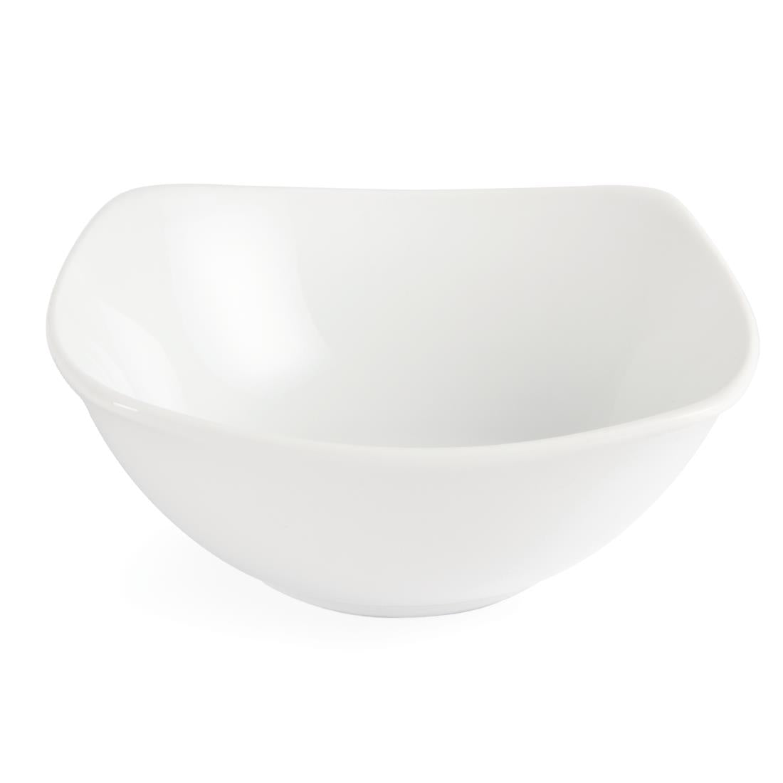 Olympia Whiteware Rounded Square Bowls 140mm (12 Pack)