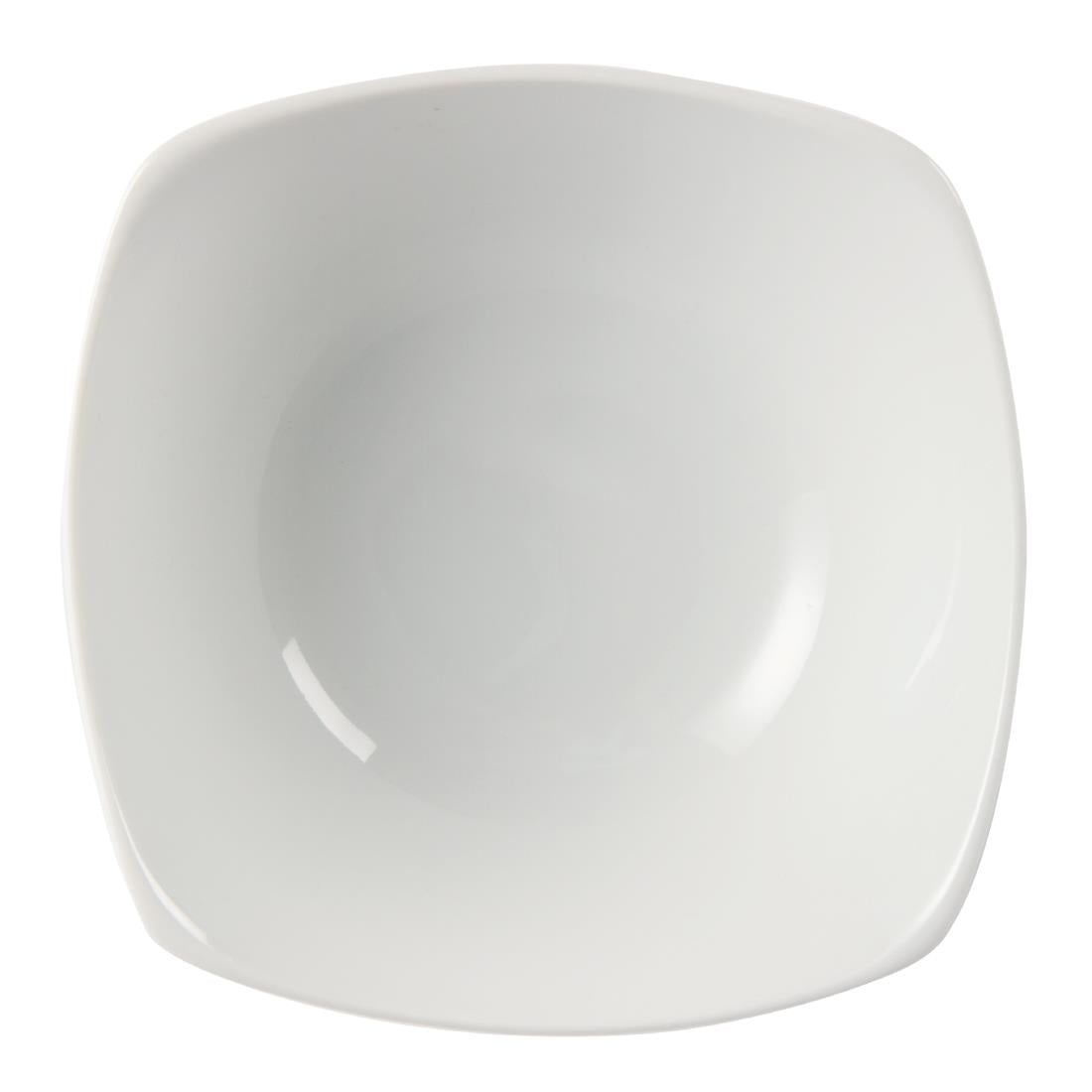 Olympia Whiteware Rounded Square Bowls 140mm (12 Pack)