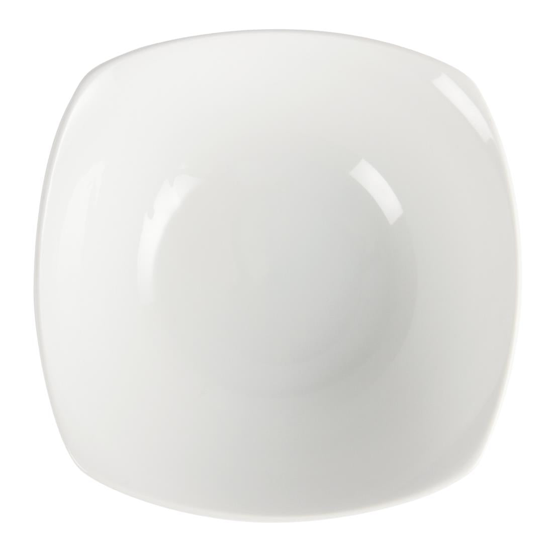 Olympia Whiteware Rounded Square Bowls 180mm (12 Pack)