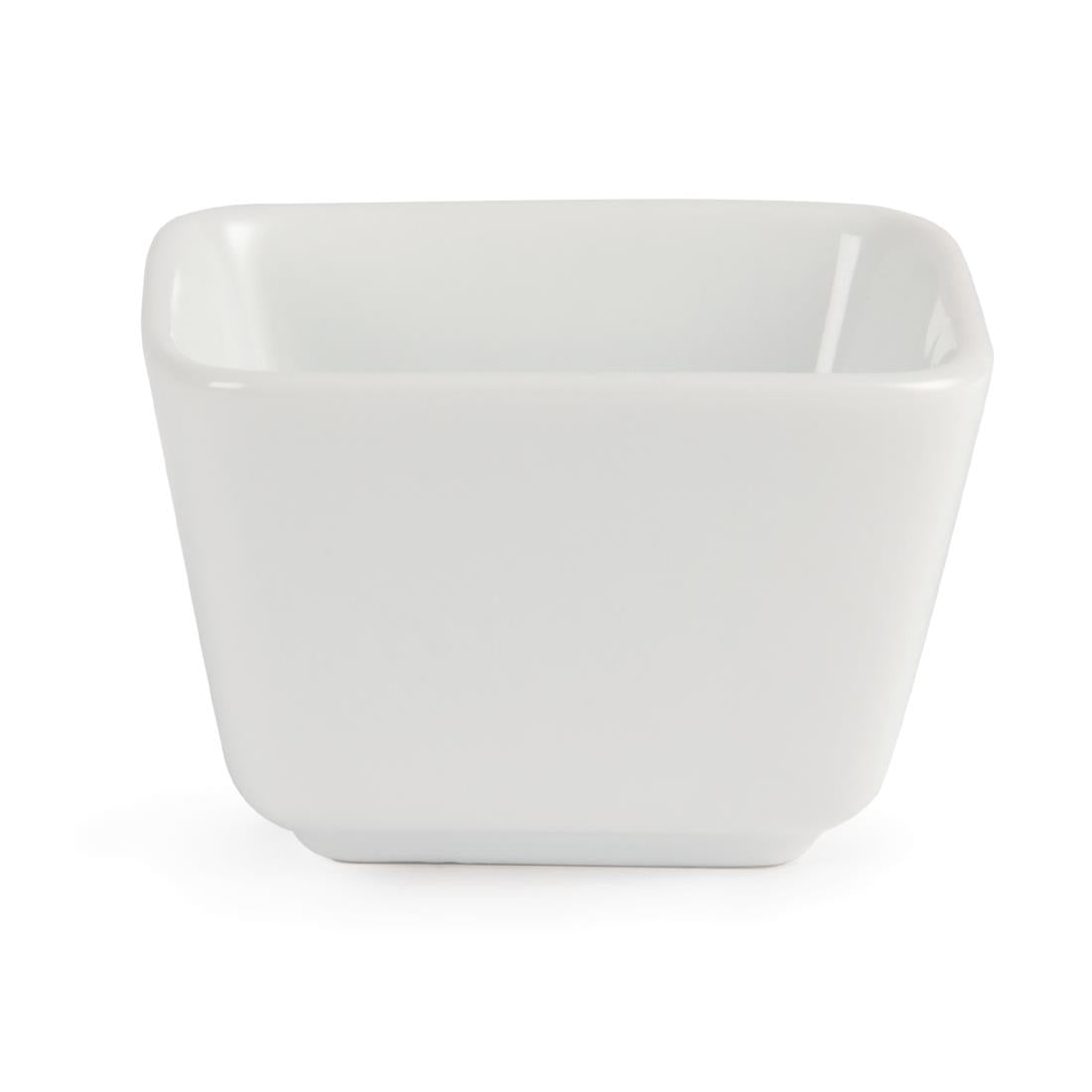 Olympia Whiteware Tall Square Mini Dishes 75mm (12 Pack)