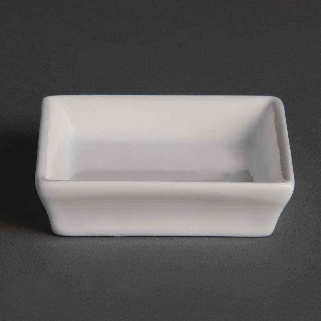 Olympia Flat Square Miniature Dishes 80mm (12 Pack)