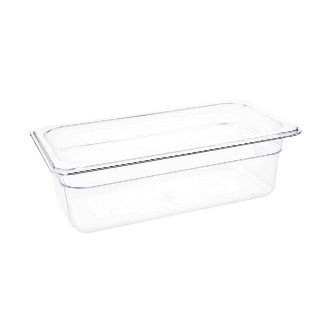 Vogue Polycarbonate 1/3 Gastronorm Container 100mm Clear