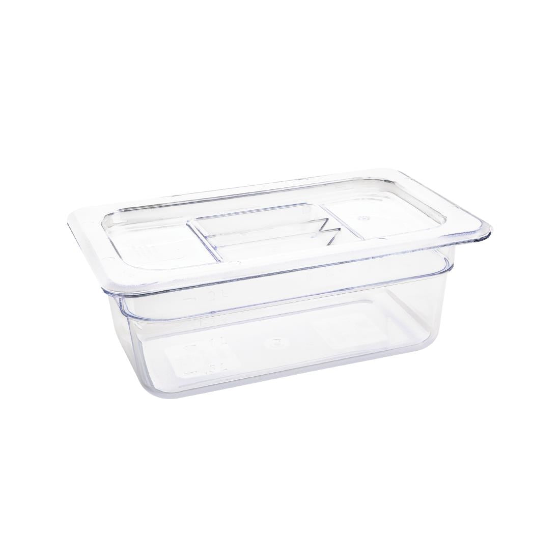 Vogue ABS Gastronorm Tray Clear GN 1/4 100mm