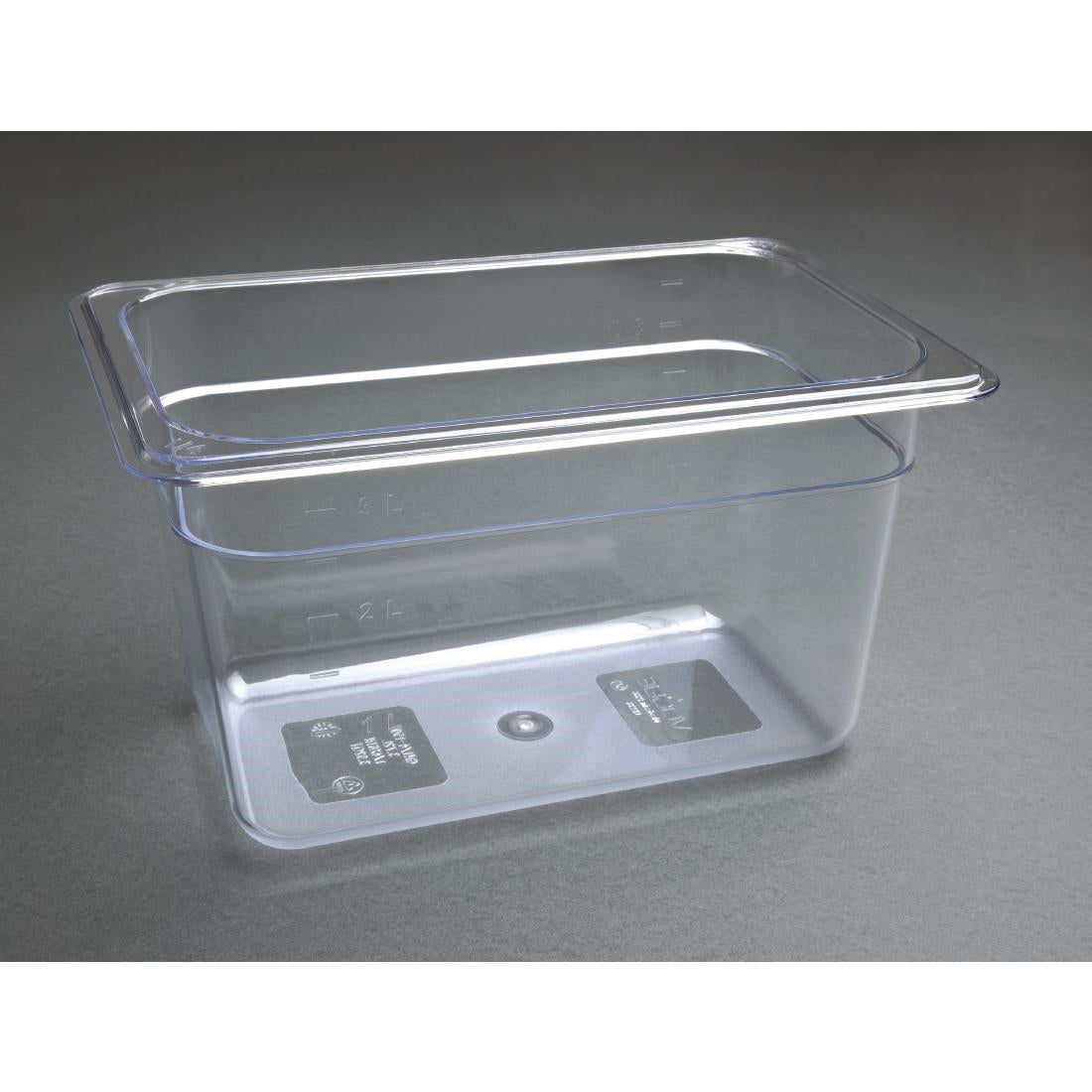 Vogue ABS Gastronorm Tray Clear GN 1/4 150mm