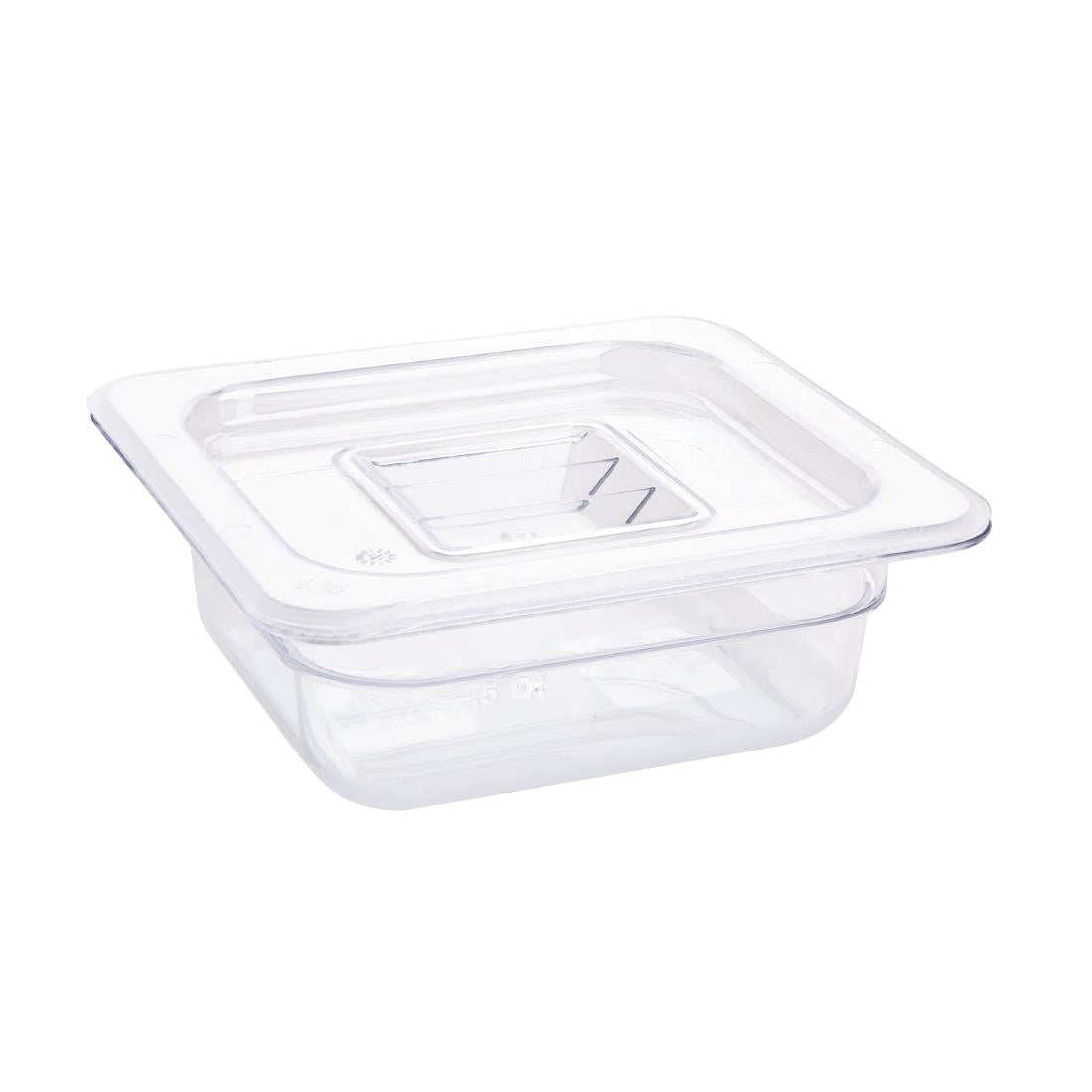 Vogue Polycarbonate 1/6 Gastronorm Container 65mm Clear